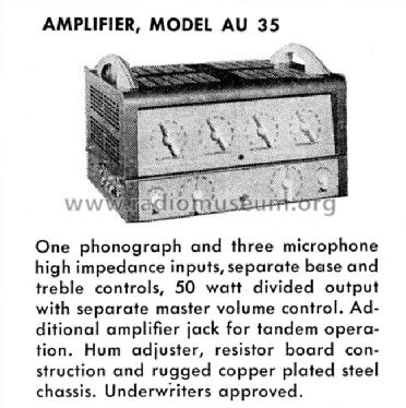 AU35 ; Stromberg-Carlson Co (ID = 1259527) Ampl/Mixer