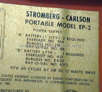 EP-2 ; Stromberg-Carlson Co (ID = 893933) Radio