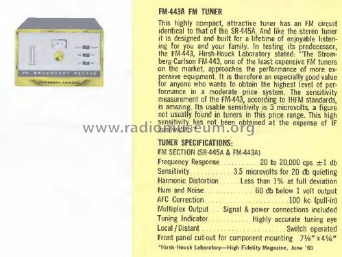 FM Tuner FM-443A; Stromberg-Carlson Co (ID = 2484628) Radio