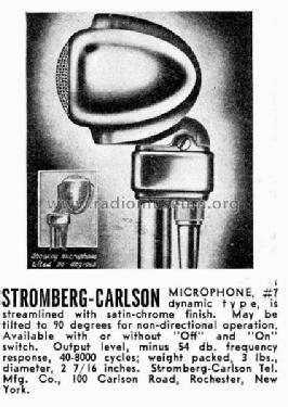 Microphone 7; Stromberg-Carlson Co (ID = 1155068) Microfono/PU