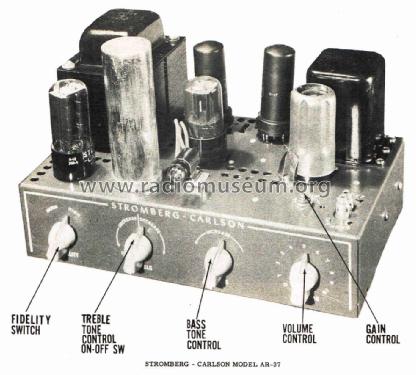 Record Amplifier AR-37; Stromberg-Carlson Co (ID = 2893267) Ampl/Mixer