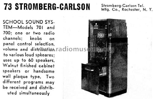 School Sound System 701 ; Stromberg-Carlson Co (ID = 1074520) Commercial Re