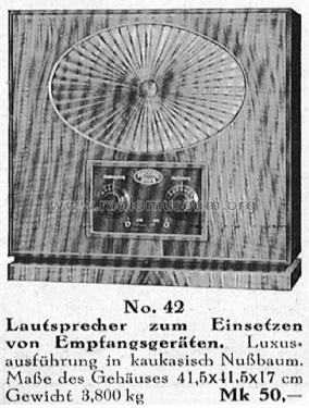 Beteco Lautsprecher zum Einsetzen von Empfängern 42; Strumpf GmbH, (ID = 1537791) Speaker-P