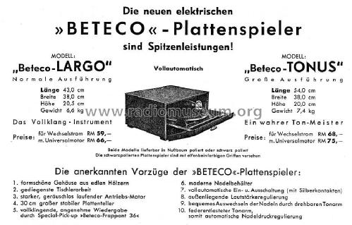 Beteco Tonus; Strumpf GmbH, (ID = 792568) R-Player