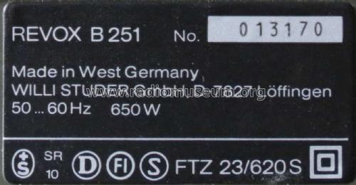 B251; Studer GmbH, Willi (ID = 2151945) Ampl/Mixer