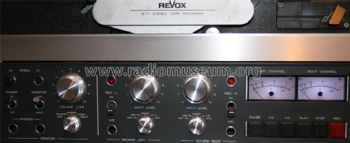 Revox B77 Mk I; Studer GmbH, Willi (ID = 783047) R-Player