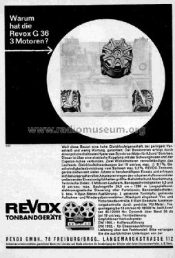 Revox G36; Studer GmbH, Willi (ID = 742863) R-Player