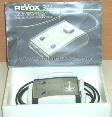 Externe Tonmotorsteuerung ; Studer-Revox; (ID = 139573) Altri tipi