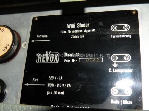 Revox A36 ; Studer-Revox; (ID = 2582381) Sonido-V