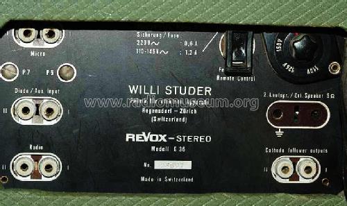 Revox E36; Studer-Revox; (ID = 166130) R-Player