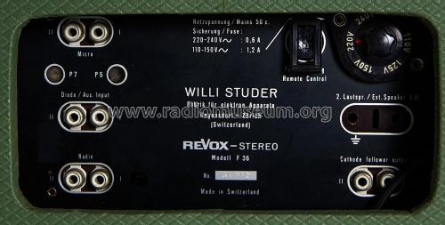 Revox F36; Studer-Revox; (ID = 2317743) R-Player