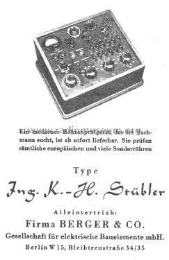 Universal-Röhrenprüfgerät 146-5; Stuebler, K.H., (ID = 2492019) Equipment
