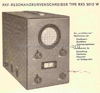 Resonanzkurvenschreiber RKS-3012W; Stuzzi Ges. mbH; (ID = 782442) Equipment