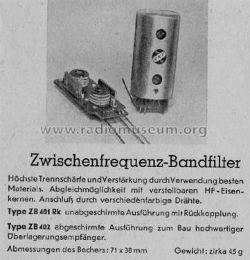 RKF-Bandfiltersatz ZB402; Stuzzi Ges. mbH; (ID = 974363) Radio part