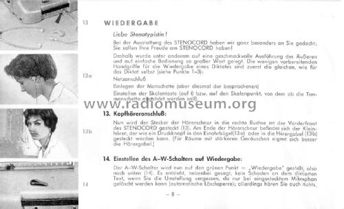 Stenocord Standard ; Süd-Atlas-Werke, (ID = 2667759) R-Player