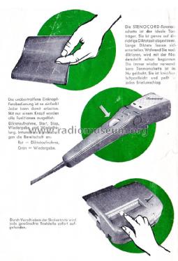 Stenocord D mit Einknopfmikrofon; Süd-Atlas-Werke, (ID = 2667652) Reg-Riprod