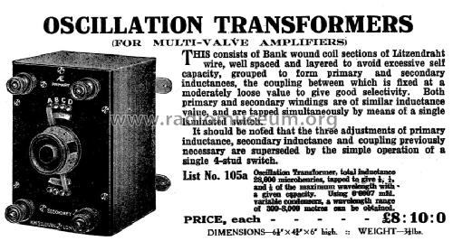 Oscillation Transformer ; Sullivan, H.W., (ID = 1659482) mod-pre26