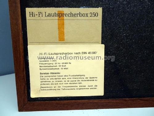 Hi-Fi Lautsprecherbox 250 ; Summit, Hans G. (ID = 2114609) Speaker-P