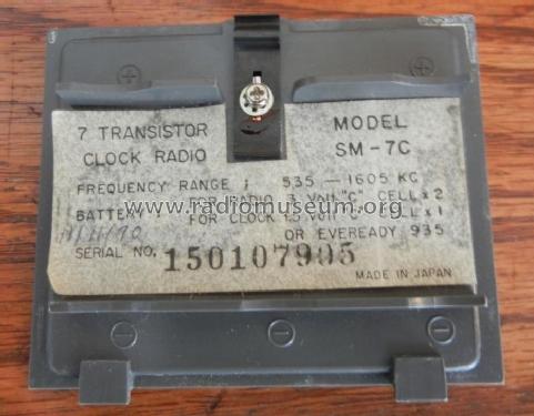 7 Transistor Clock Radio SM-7C ; Sun Mark - American (ID = 1731306) Radio