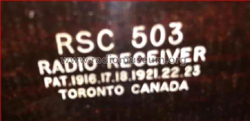 Radio Receiver RSC 503; Unknown - CUSTOM (ID = 2689329) Radio