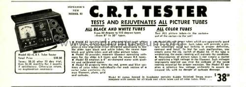 CRT Tube Tester 83; Superior Instruments (ID = 2772836) Equipment