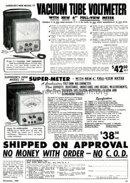 Vacuum Tube Voltmeter 77; Superior Instruments (ID = 2174525) Ausrüstung