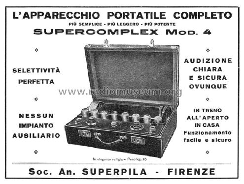 Radiovaligia Supercomplex 4; Superpila S.A.; (ID = 2175194) Radio