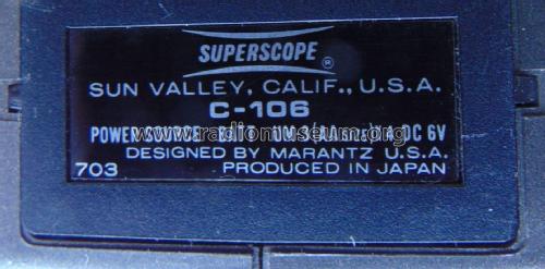 Cassette Recorder C-106; Superscope, Geneva (ID = 2749148) R-Player