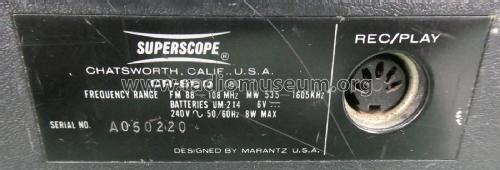 MW/FM Radio Cassette CR-800 ; Superscope, Geneva (ID = 2822419) Radio