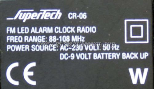 FM LED Alarm Clock Radio CR-06; SuperTech (ID = 2470213) Radio