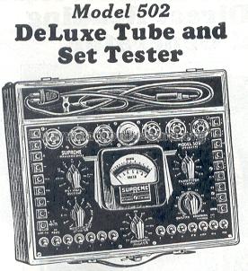 Super Deluxe Tube and Set Tester 502-S; Supreme Instruments (ID = 206365) Equipment