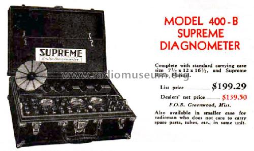 Radio Diagnometer 400-B; Supreme Instruments (ID = 186448) Equipment