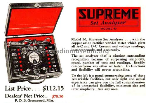 Set Analyzer 90; Supreme Instruments (ID = 186733) Equipment