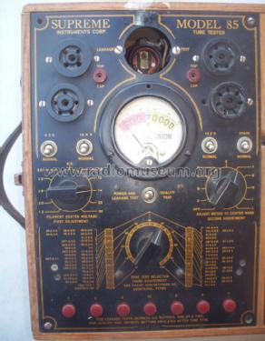 Tube Tester 85; Supreme Instruments (ID = 1165368) Equipment