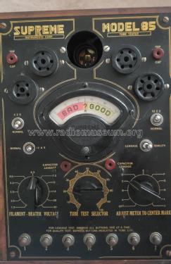 Tube Tester 85-P; Supreme Instruments (ID = 2890781) Ausrüstung