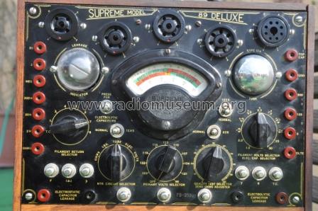 Tube Tester Deluxe 89-D; Supreme Instruments (ID = 953088) Equipment