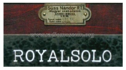 Royal Solo ROL-1B; Süss Nándor (ID = 824807) Radio
