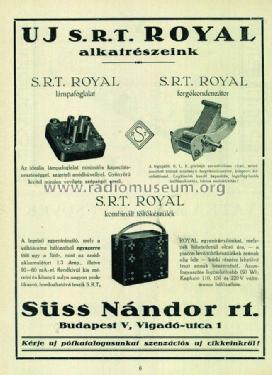Variable Capacitor S.R.T. Royal S.L.F. 500 cm; Süss Nándor (ID = 2353997) Radio part