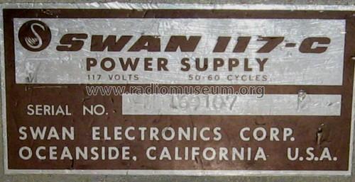 Power Supply 117-C; Swan Electronics, (ID = 813468) A-courant