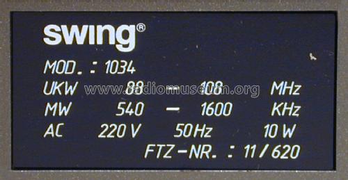 Swing 1034; Swing Electroimpex (ID = 1950696) Radio