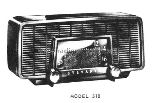 518 Ch= 1-602-5; Sylvania Electric (ID = 2301422) Radio