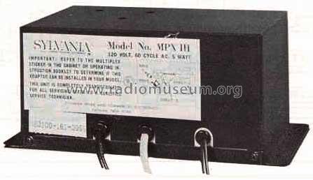 Stereo Multiplex Adaptor MPXIII ; Sylvania Hygrade, (ID = 496608) mod-past25