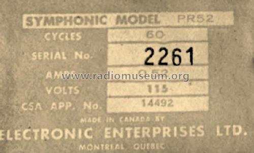PR52 ; Symphonic Electronic (ID = 2207970) Radio