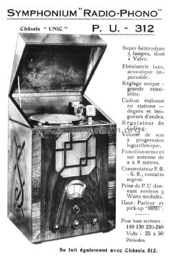 Radio-Phono PU-512; Symphonium marque; (ID = 1492625) Radio