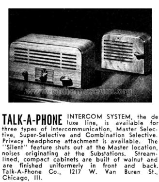 Intercom System ; Talk-A-Phone Co.; (ID = 1145111) Ampl/Mixer