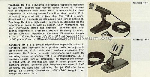 Crystal Microphone TM-3; Tandberg Radio; Oslo (ID = 2091762) Microphone/PU