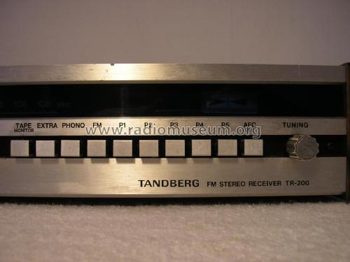 FM Stereo Receiver TR-200; Tandberg Radio; Oslo (ID = 2097722) Radio