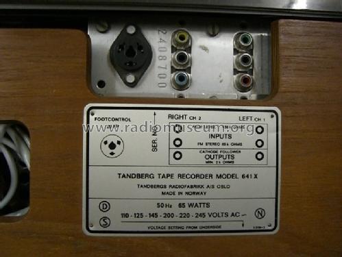Tape Recorder 641X; Tandberg Radio; Oslo (ID = 1716583) R-Player