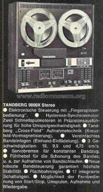 TB9000X; Tandberg Radio; Oslo (ID = 1043212) Enrég.-R