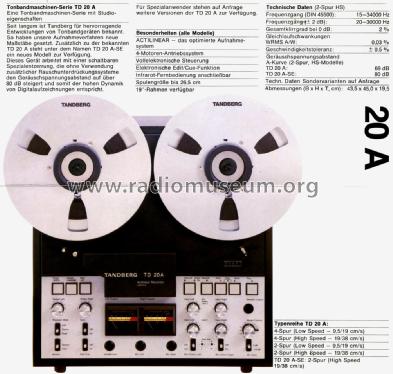 TD20A; Tandberg Radio; Oslo (ID = 2386566) Sonido-V